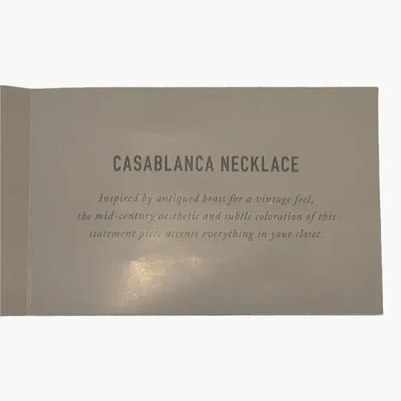 NWOT CABI Casablanca Gold Tone Teardrop Pendant Statement Necklace w/ Real Stone - Picture 7 of 7